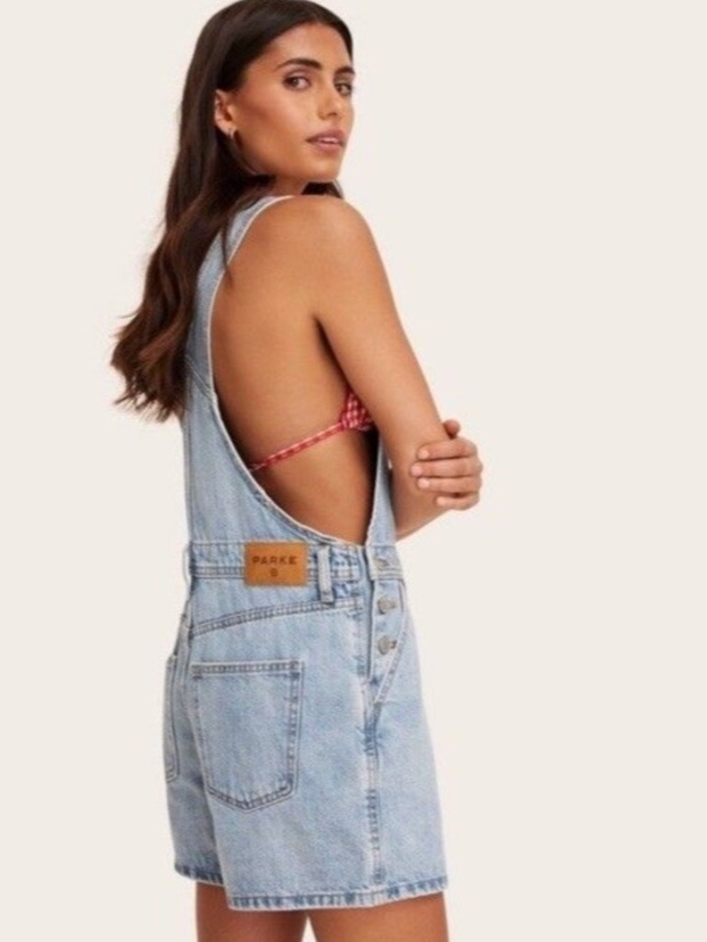 Parke x Target Women’s Light Blue Denim Shortalls Overalls Size XXL NWOT